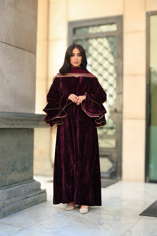 Lace & velvet ( burgundy)