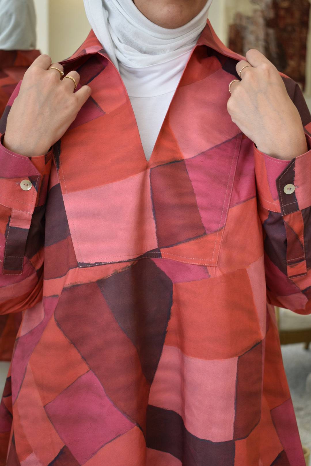 Reddish shirt