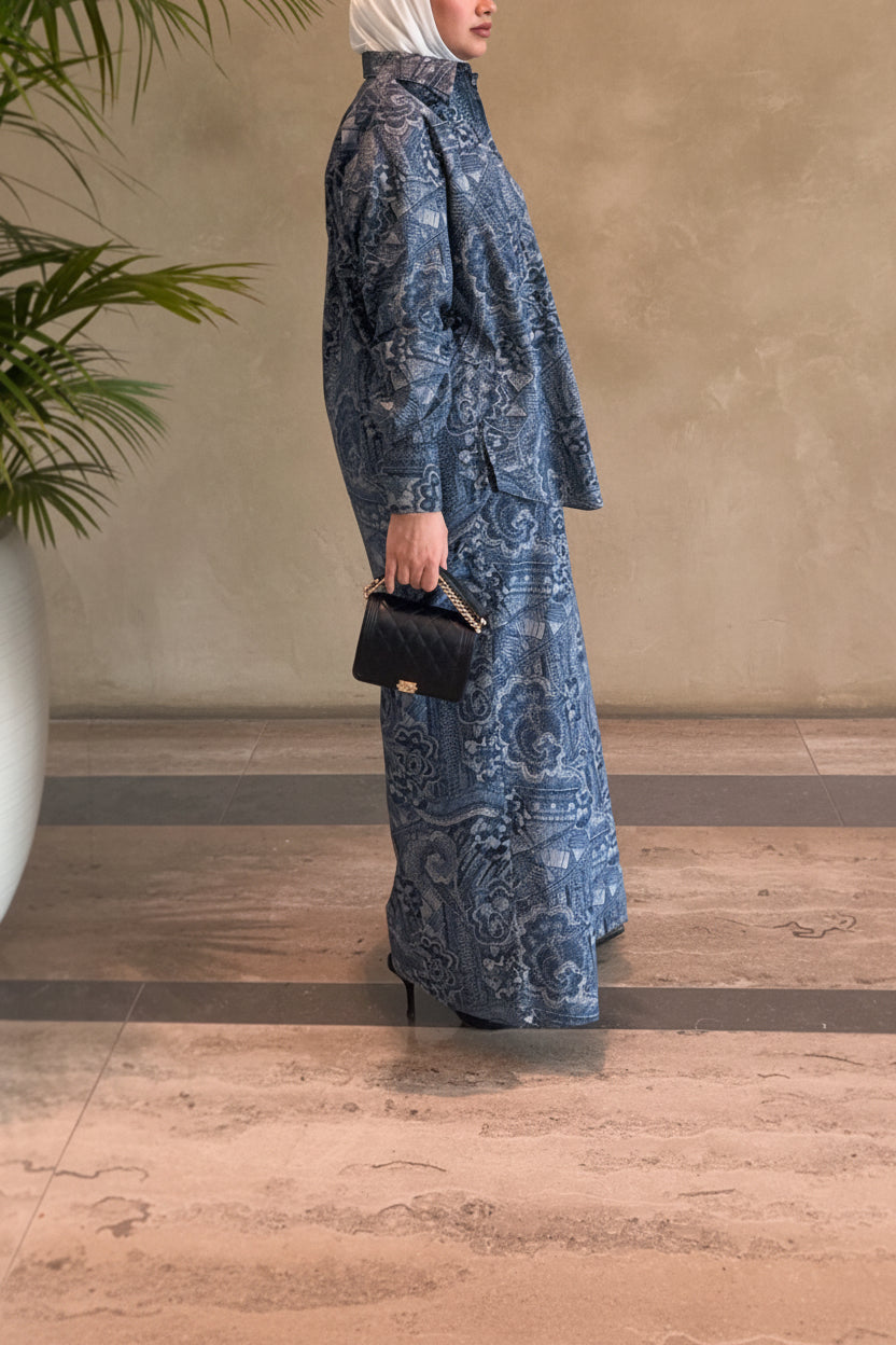 Blue stitching cotton set