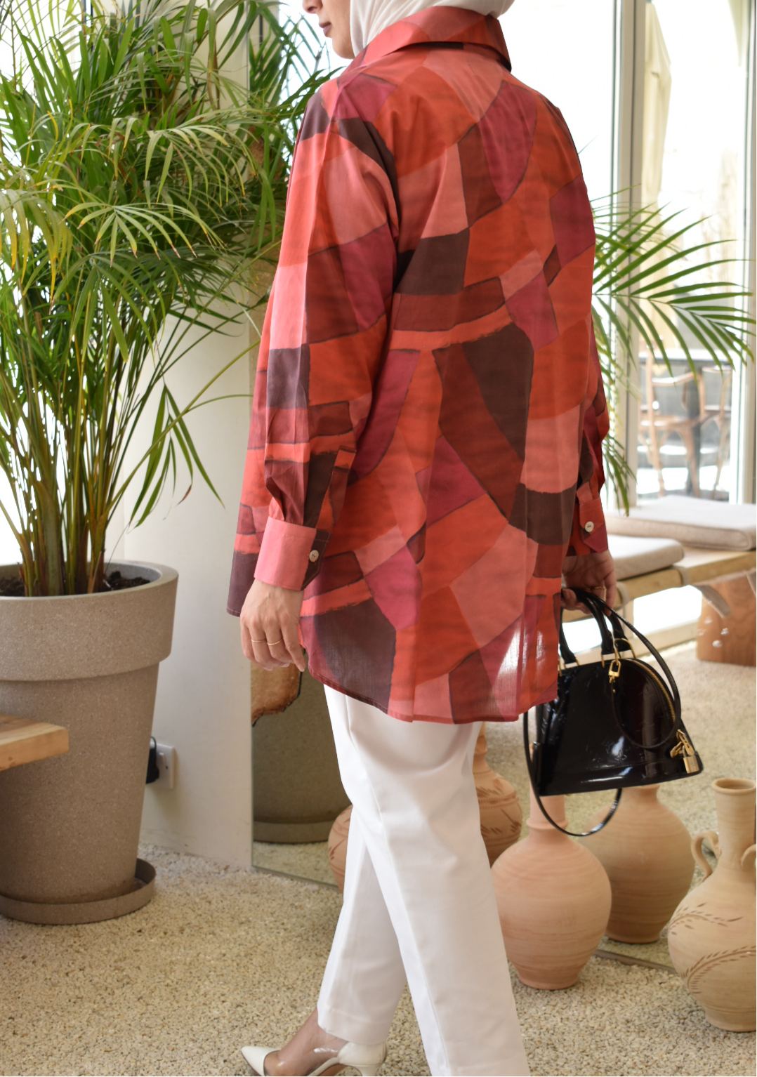 Reddish shirt
