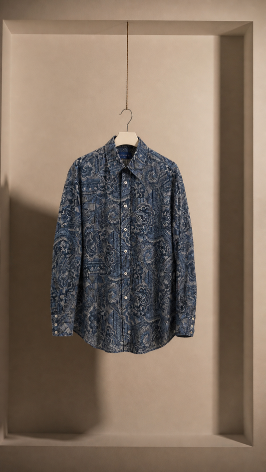 Blue stitching cotton set
