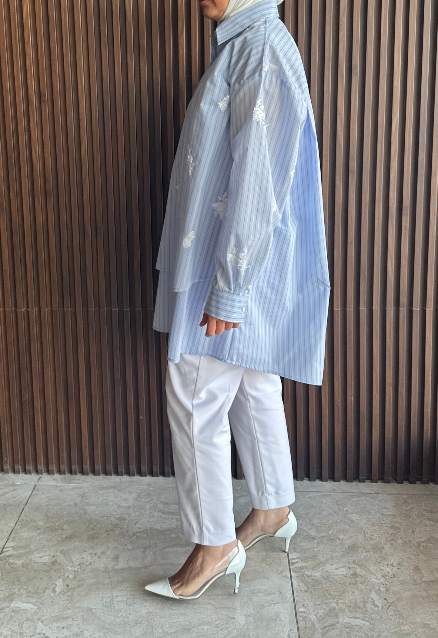 Light Blue shirt & sequins